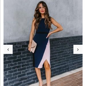 PENELOPE SLEEVELESS COLORBLOCK DRESS